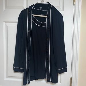 Rafella cardigan & tank sweater set  NWT large